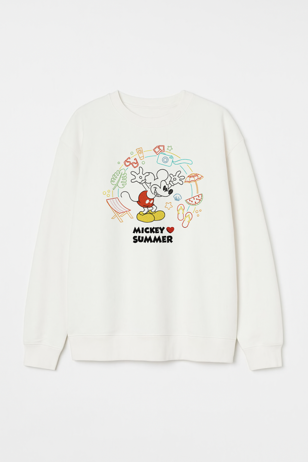 M Loves Summer Unisex Embroidered Sweatshirt, S-3XL, 8 Colors