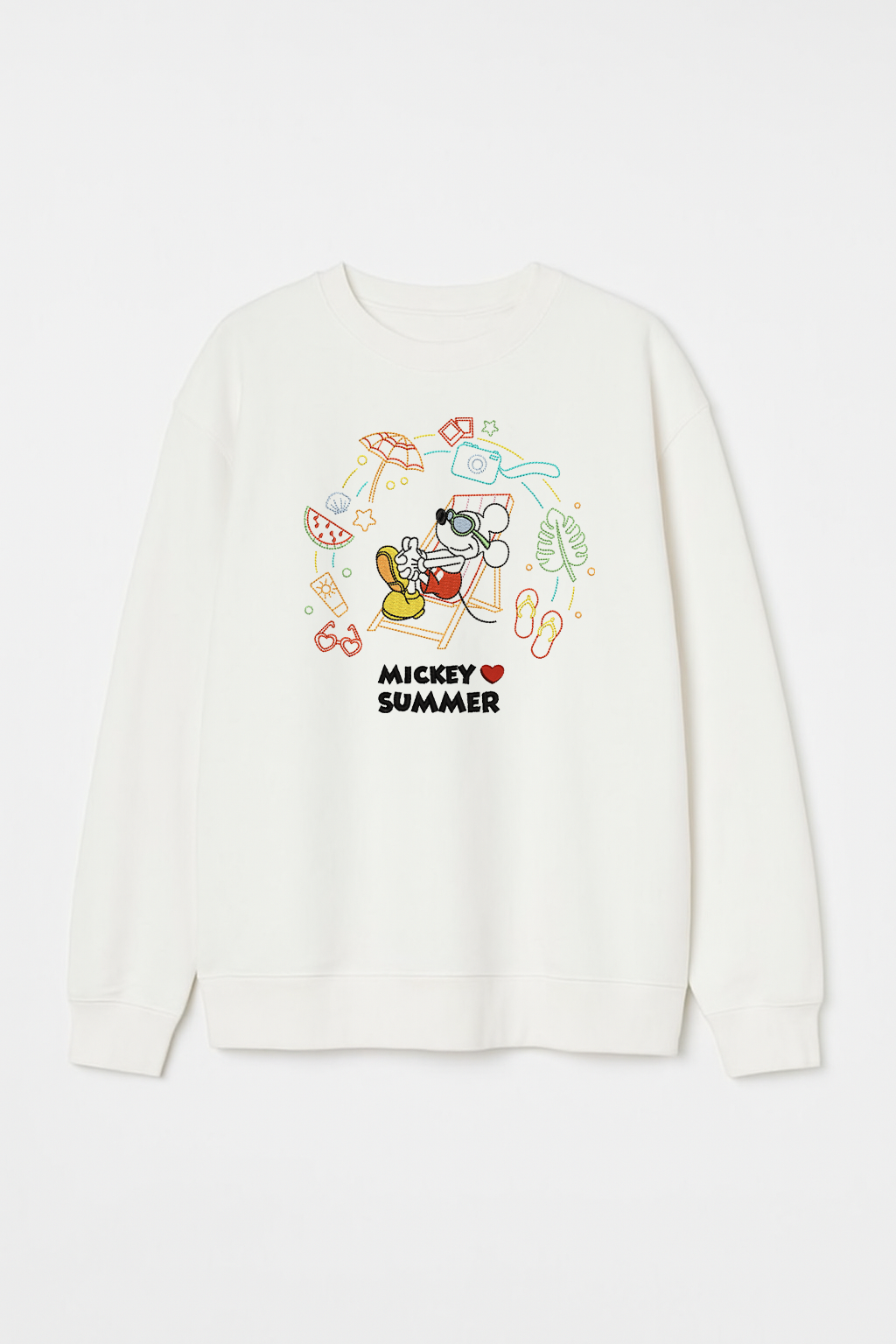M Loves Summer Unisex Embroidered Sweatshirt, S-3XL, 8 Colors