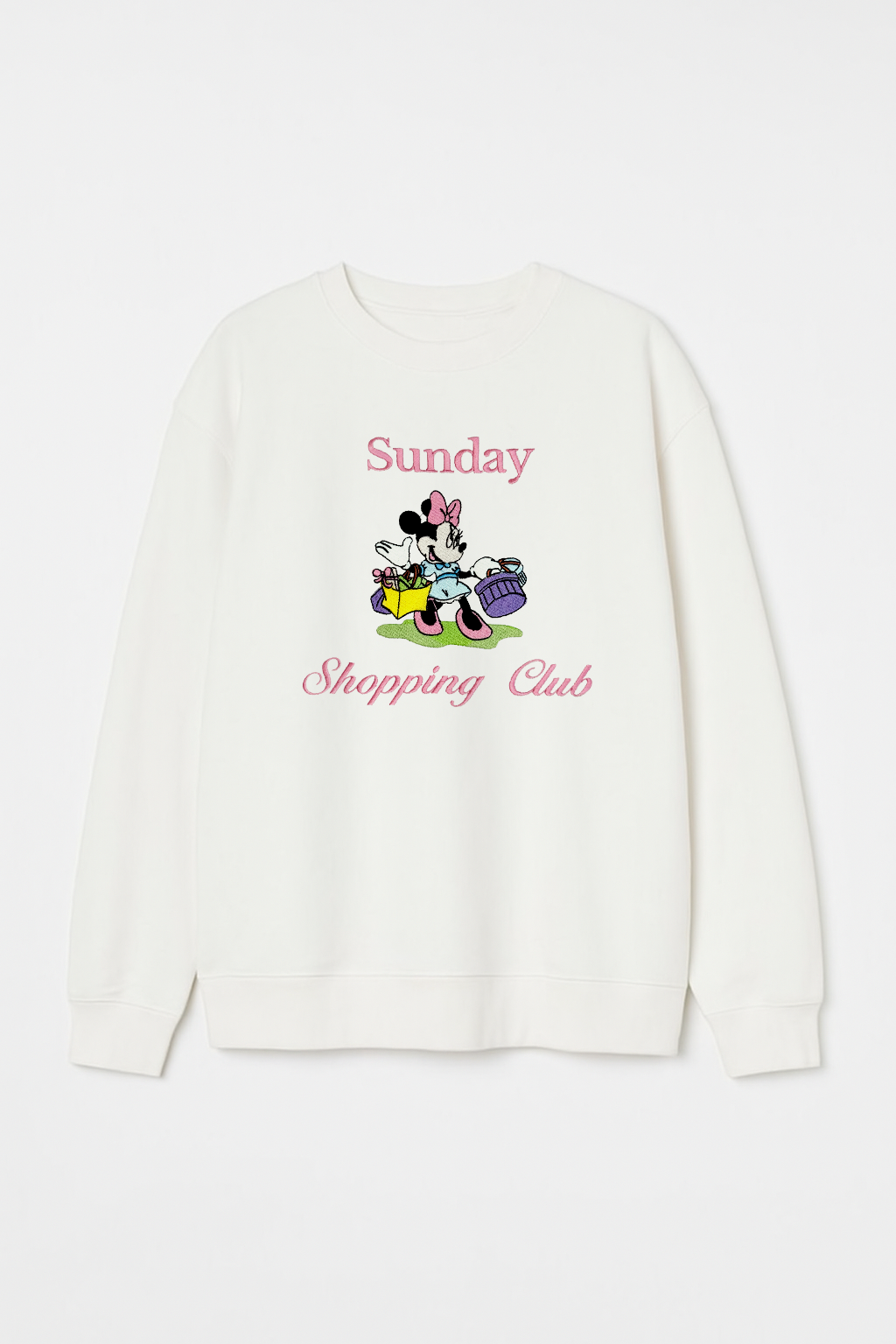 Sunday Shopping Club Unisex Embroidered Sweatshirt, S-3XL, 8 Colors