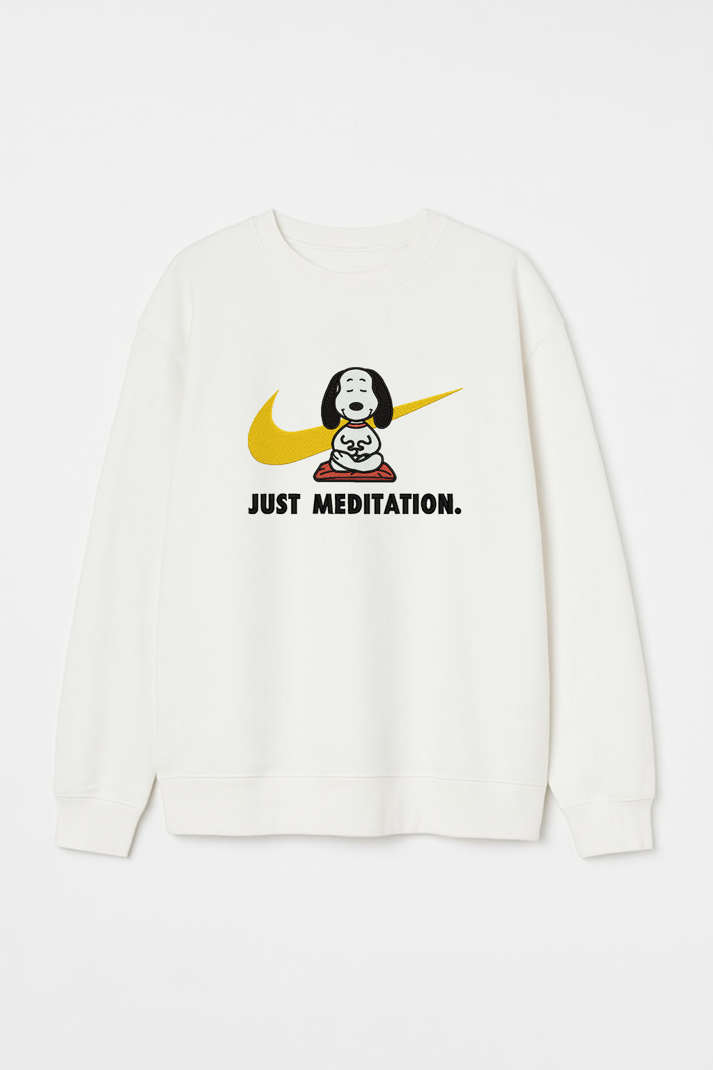 Just Meditation - S Unisex Embroidered Sweatshirt, S-3XL, 8 Colors