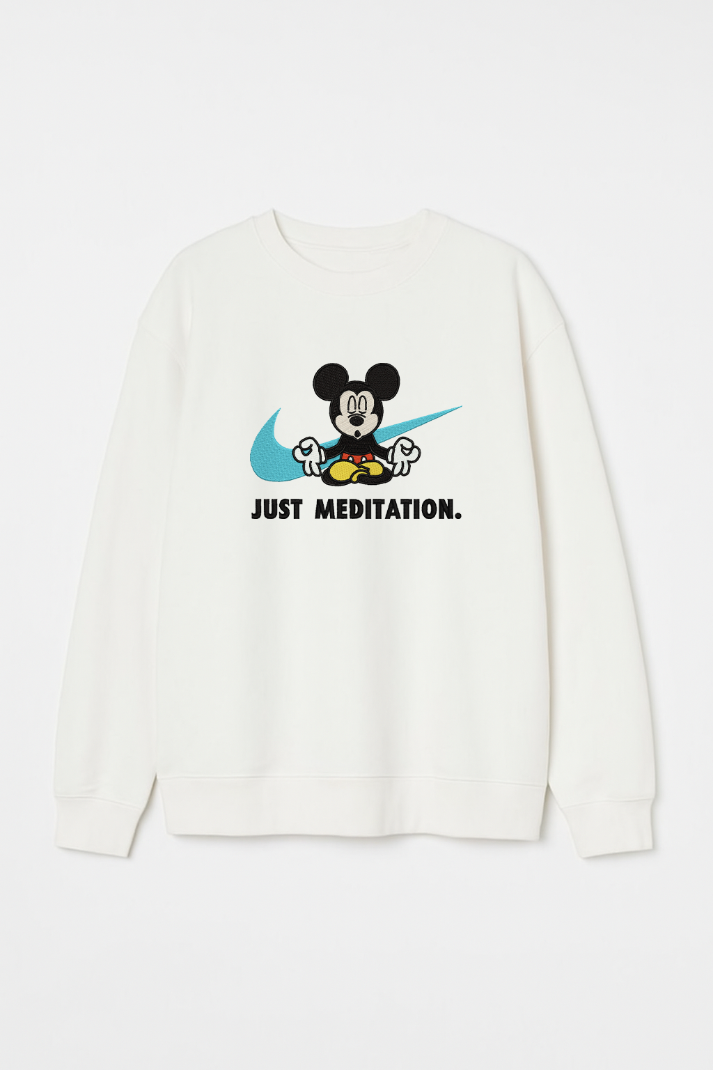 Just Meditation - M Unisex Embroidered Sweatshirt, S-3XL, 8 Colors