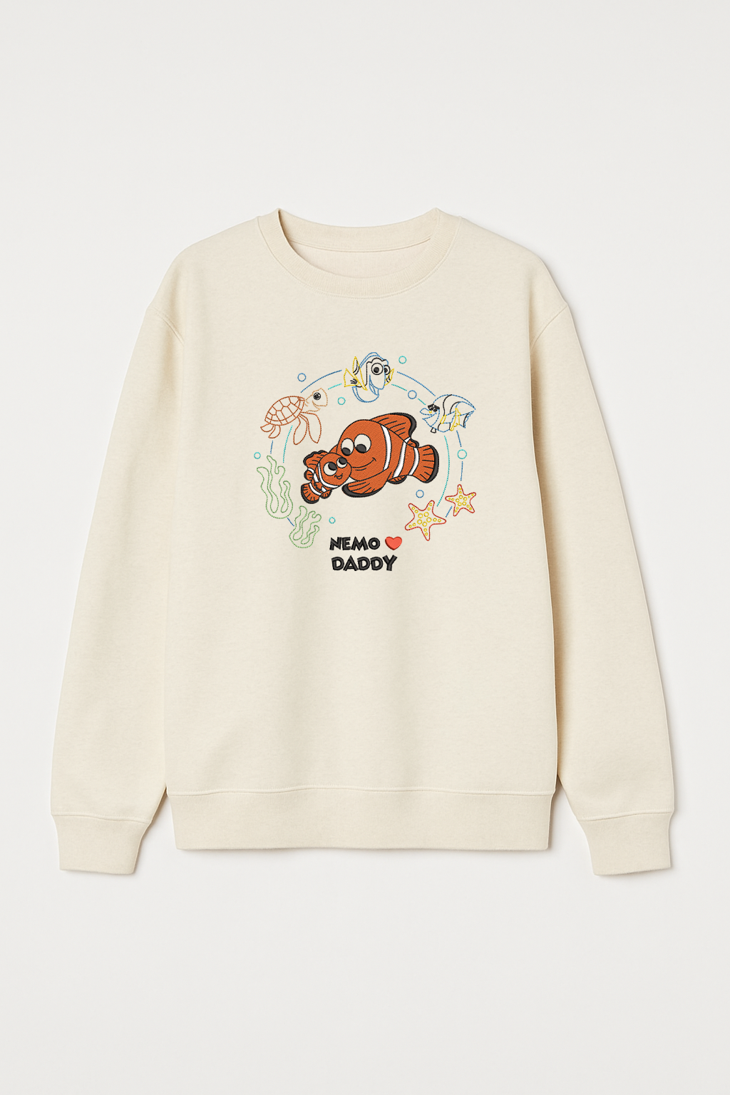 N Loves Daddy Unisex Embroidered Sweatshirt, S-3XL, 8 Colors