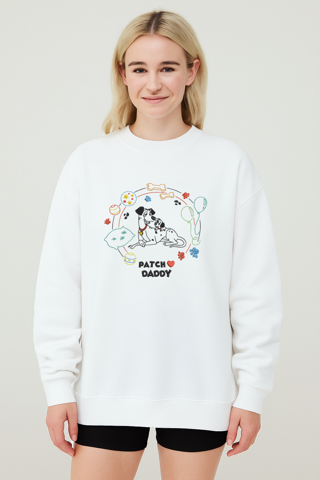 P Loves Daddy Unisex Embroidered Sweatshirt, S-3XL, 8 Colors