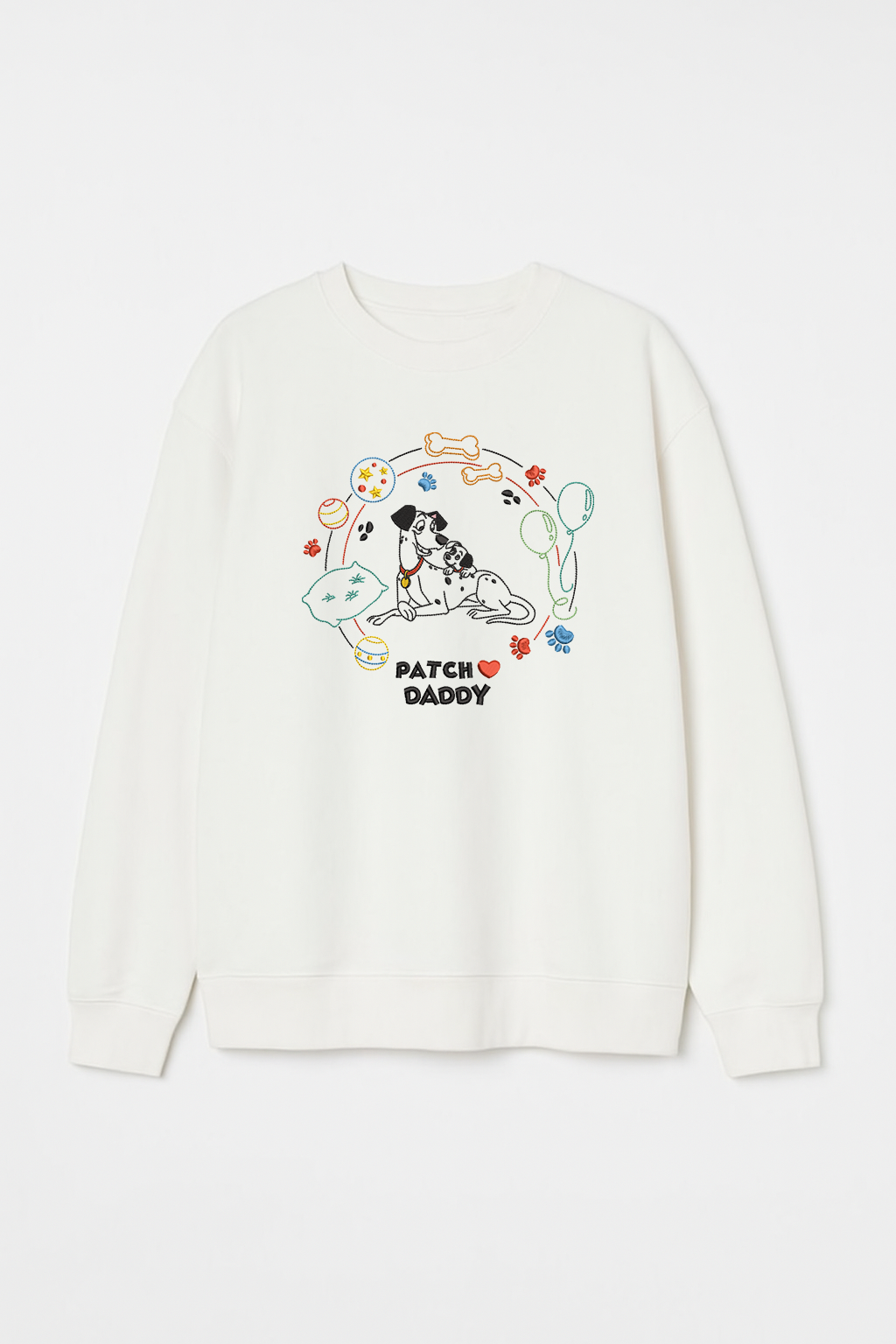 P Loves Daddy Unisex Embroidered Sweatshirt, S-3XL, 8 Colors
