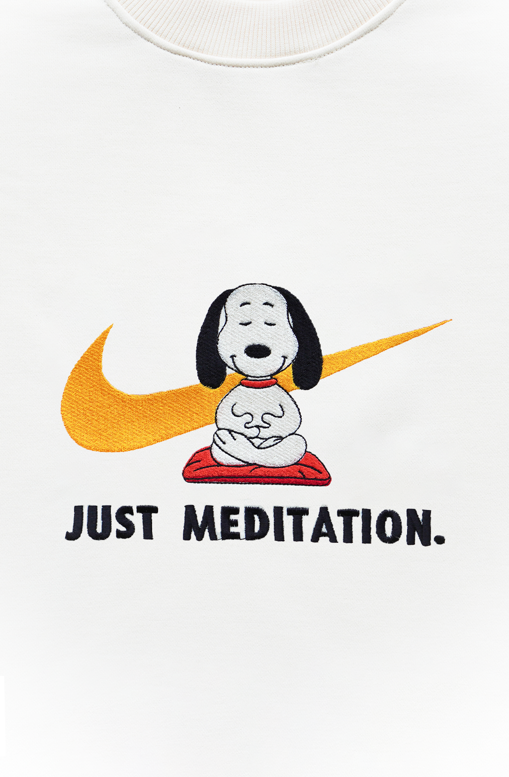 Just Meditation - S Unisex Embroidered Sweatshirt, S-3XL, 8 Colors